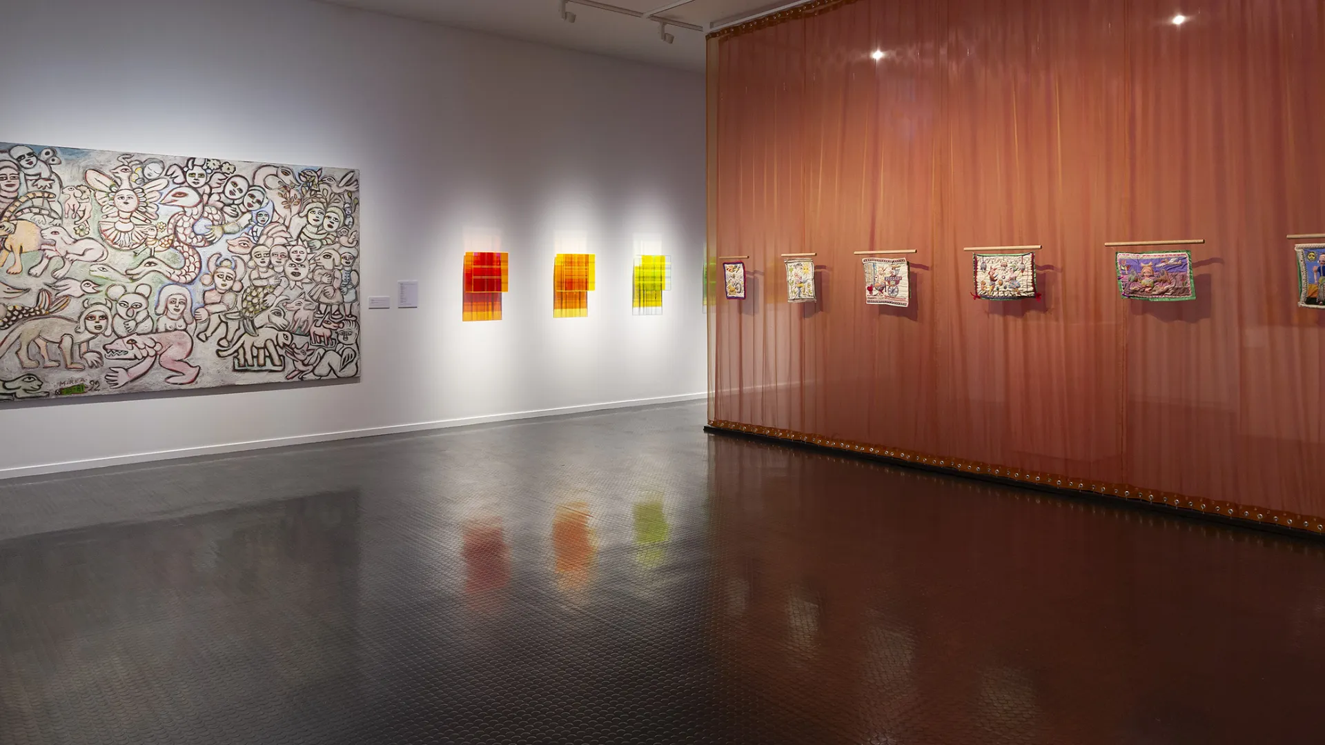 LISA GORMAN + MIRKA MORA: to breathe with the rhythm of the heart, Installation View, The Warrnambool Art Gallery, photo Christian Capurro