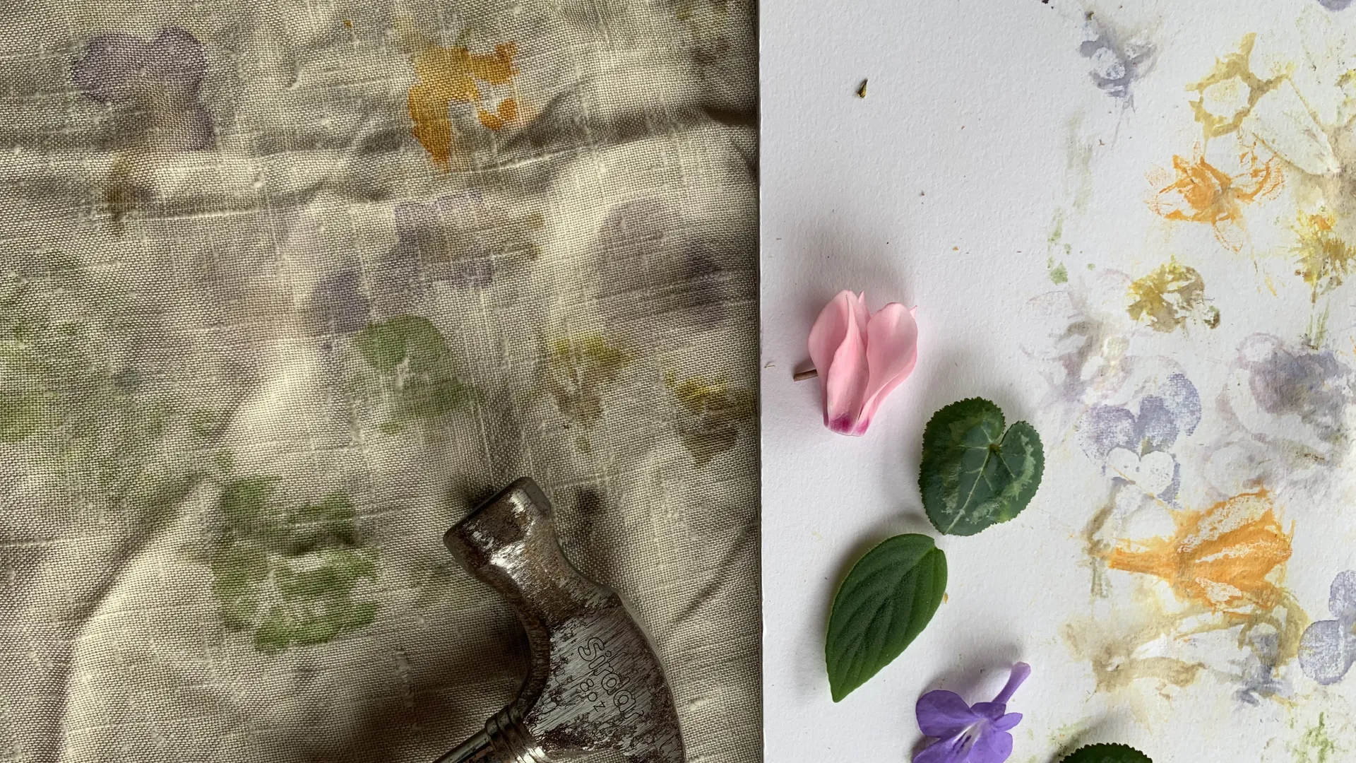 botanical hammer printing 