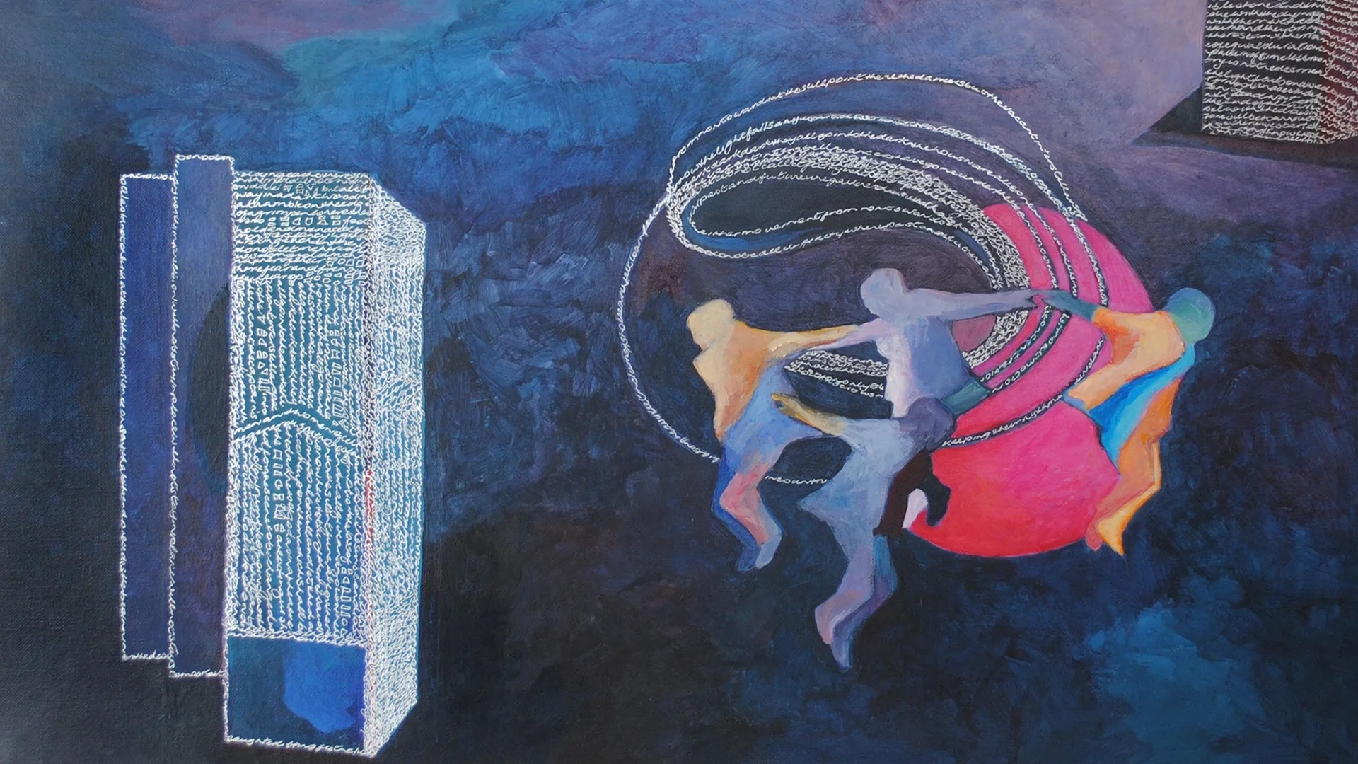 Annette Iggulden, Come Dance II (detail), 2013, acrylic and ink on paper, 25.5 x 37.5 cm. Courtesy of the artist.