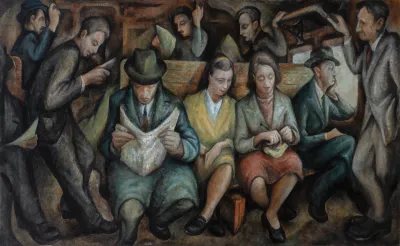  Douglas Green, Second Class, 1947, oil on canvas, 95.0 x 151.5 cm