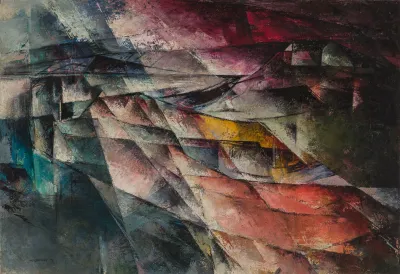 Shay Docking, The Breakwater, 1959, oil on board, 90.0 x 132.0 cm
