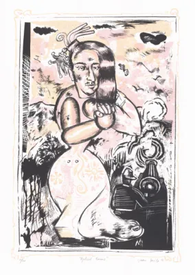  Juan Davila, Hybrid Venus, 1991, screenprint on paper, 45.0 x 31.0 cm