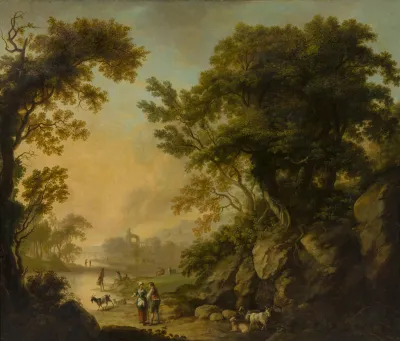 Claude Vernet, Italian Landscape, 1758, oil on canvas, 98.1 x 114.3 cm