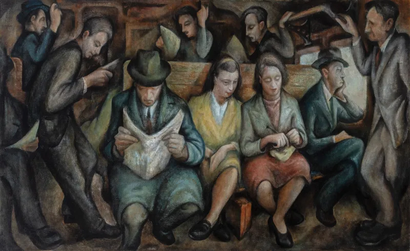  Douglas Green, Second Class, 1947, oil on canvas, 95.0 x 151.5 cm