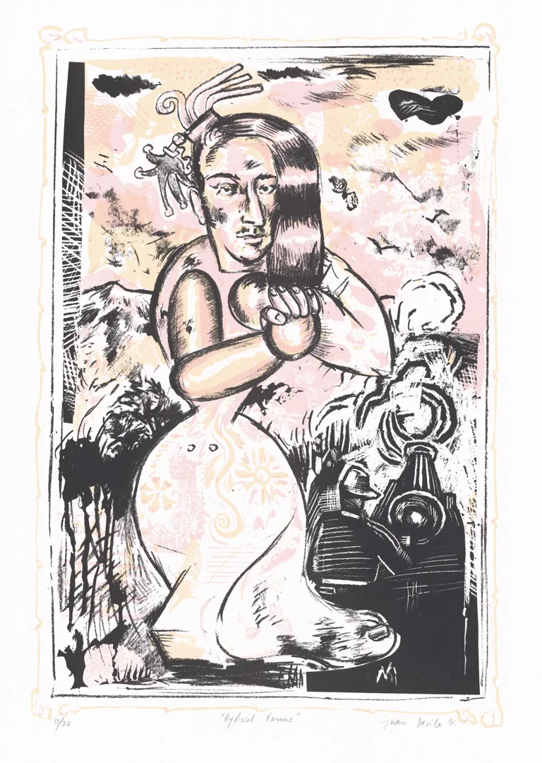  Juan Davila, Hybrid Venus, 1991, screenprint on paper, 45.0 x 31.0 cm