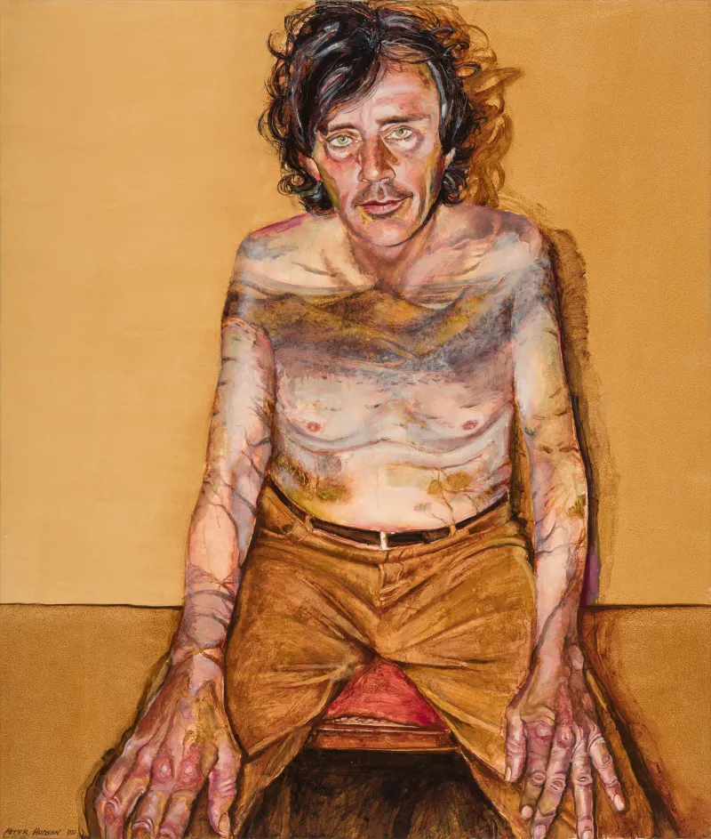  Peter Hudson, Shane Howard and Tower Hill, 2009, oil on linen, 200.0 x 170.0 cm