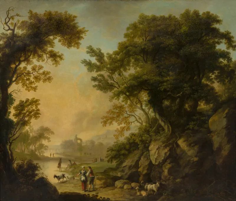 Claude Vernet, Italian Landscape, 1758, oil on canvas, 98.1 x 114.3 cm