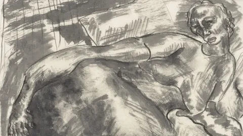 Joy Hester, Reclining Woman, n.d. Purchased with funds from the annual acquisition budget provided by Warrnambool City Council, 1980.