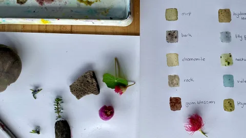 Natural pigment experimentation